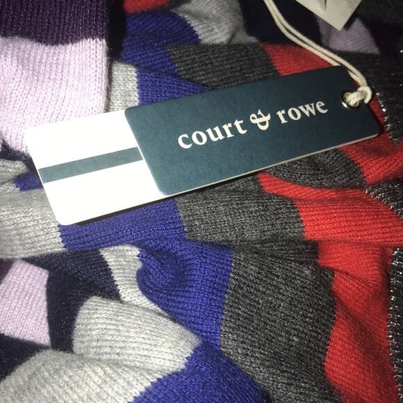 Court & Rowe NEW Metallic Stripe Sweater XLarge - Picture 5 of 8